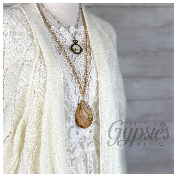 Handmade Woodland Jasper Long Necklace - Picture 2 of 8